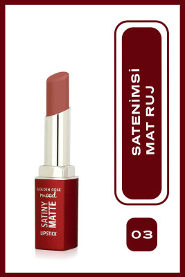  Mood Satiny Matte Lipstick- 03 Nude Rose - Mat Ruj 