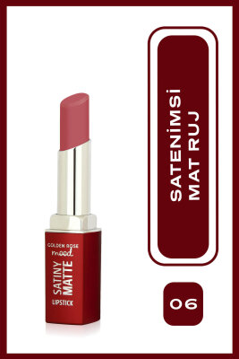  Mood Satiny Matte Lipstick- 06 Peach Amber - Mat Ruj - 1