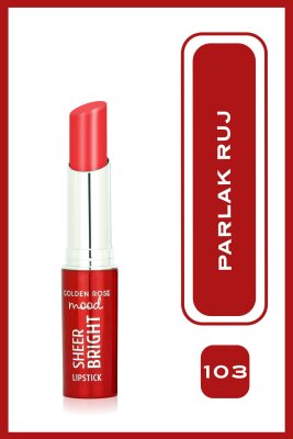  Mood Sheer Bright Lipstick- 103 Coral Red - Parlak Ruj 
