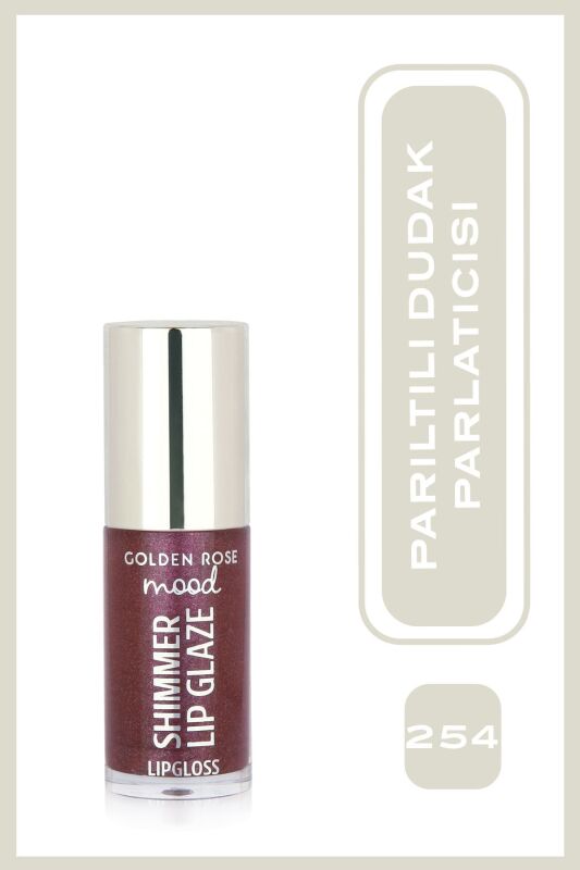  Mood Shimmer Lip Glaze Lipgloss- 254 Berry Spark - Işıltılı Dudak Parlatıcısı - 1