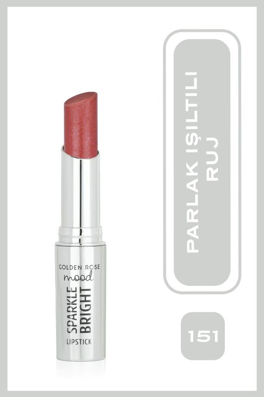 Mood Sparkle Bright Lipstick -151 Rosy Gem -Işıltılı Ruj - 1