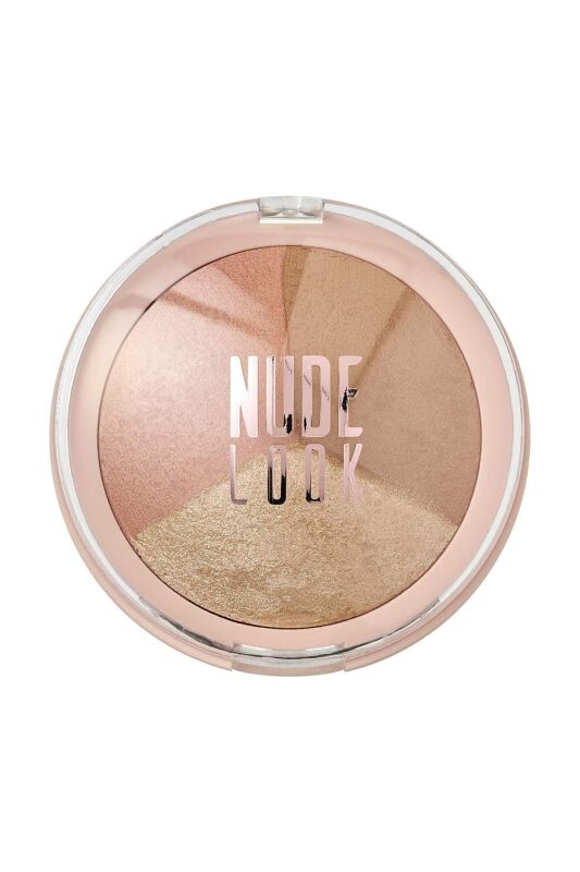 Golden Rose Nude Look Baked Trio Face Powder - 1