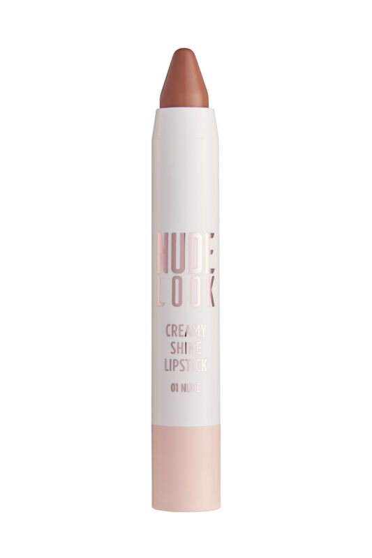  Nude Look Creamy Shine Lipstick - 01 Nude - Kalem Ruj - 2