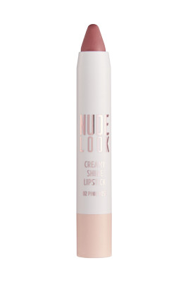  Nude Look Creamy Shine Lipstick - 02 Pink Rose - Kalem Ruj - 2