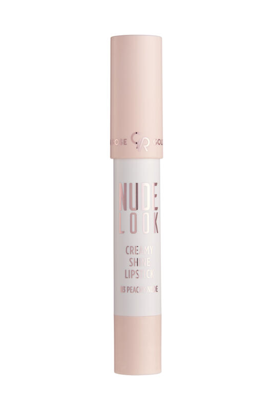 Golden Rose Nude Look Creamy Shine Lipstick 03 Peachy Nude - 1
