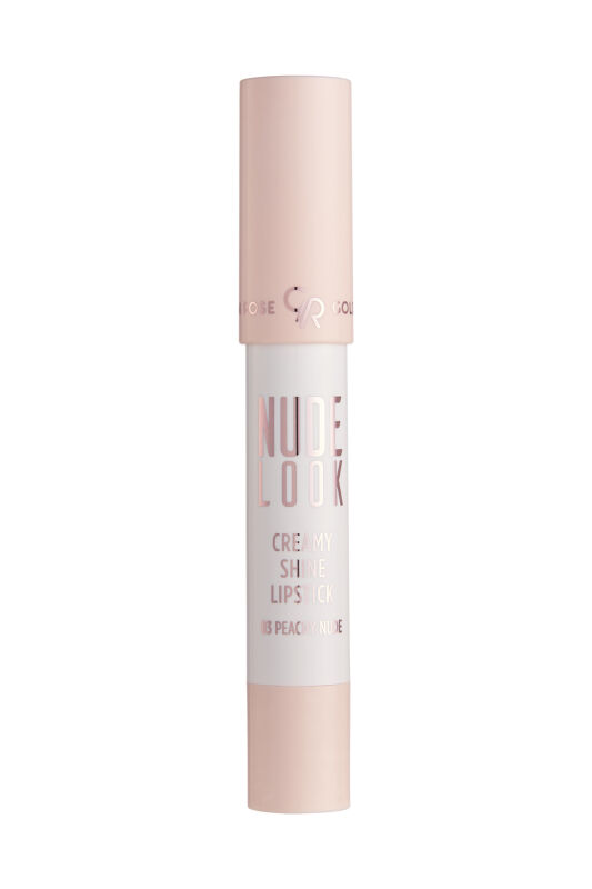  Nude Look Creamy Shine Lipstick - 03 Peachy Nude - Kalem Ruj - 1