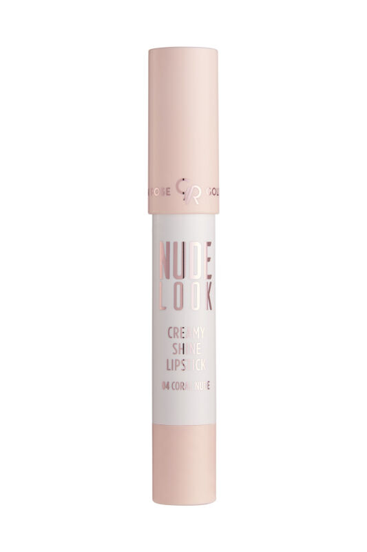  Nude Look Creamy Shine Lipstick - 04 Coral Nude - Kalem Ruj - 1