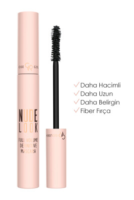 Nude Look Full Volume Definitive Mascara - Black - Hacim Veren Maskara - Golden Rose