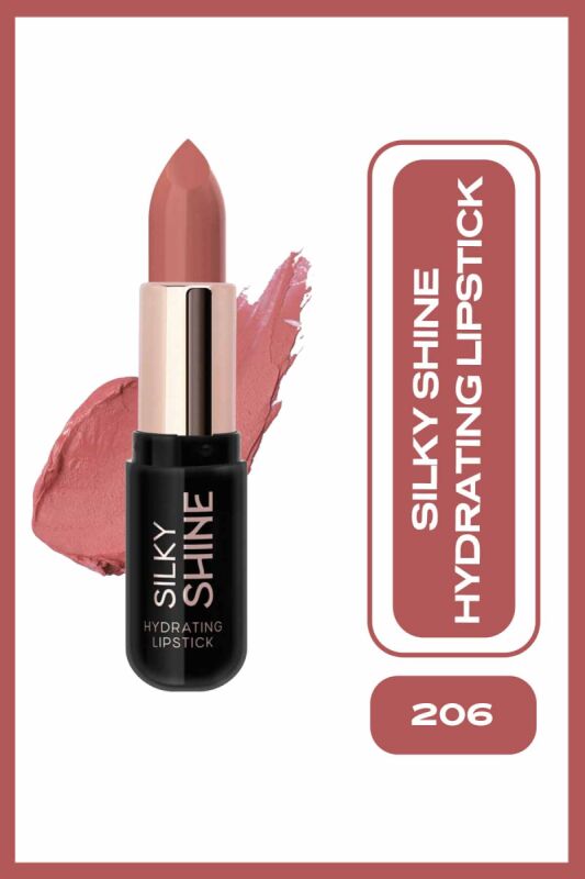  Silky Shine Hydrating Lipstick-206-Parlak Ruj - 1