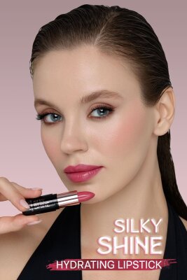 Silky Shine Hydrating Lipstick-207-Parlak Ruj - 5