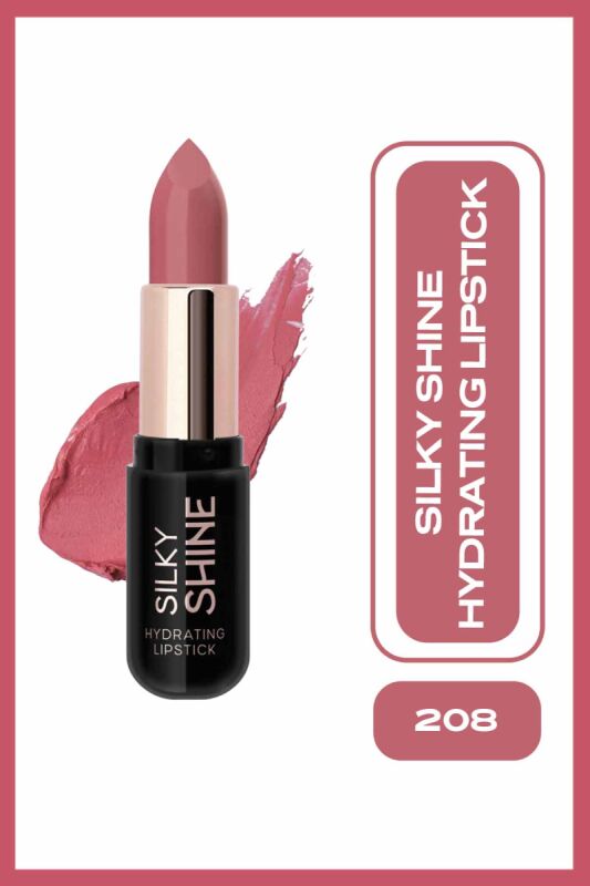  Silky Shine Hydrating Lipstick-208-Parlak Ruj - 1
