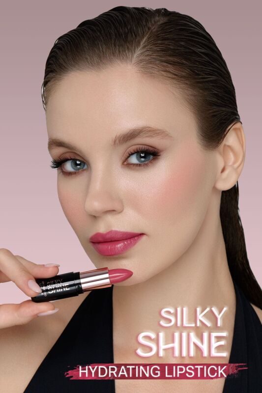  Silky Shine Hydrating Lipstick-217-Parlak Ruj - 5