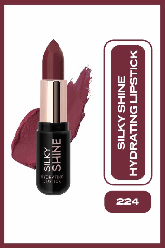  Silky Shine Hydrating Lipstick-224-Parlak Ruj - 1