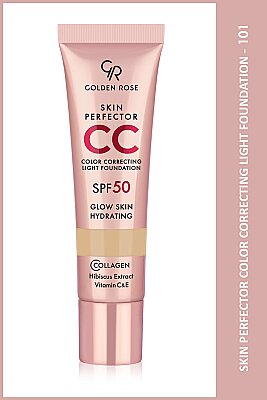 Skin Perfector CC Light Foundation No: 101 Beige - SPF 50 Korumalı CC Fondöten - Golden Rose