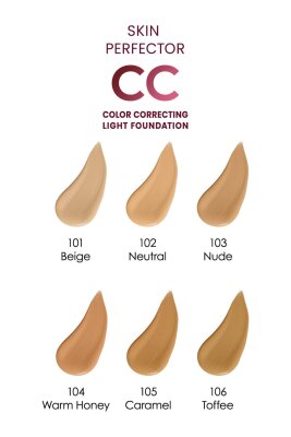 Skin Perfector Color Correcting Light Foundation-105 - Caramel-CC Light Fondöten - 7