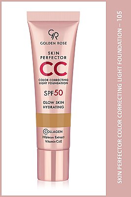 Skin Perfector CC Light Foundation No: 105 Caramel - SPF 50 Korumalı CC Fondöten - Golden Rose