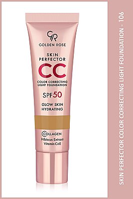 Skin Perfector CC Light Foundation No: 106 Toffee - SPF 50 Korumalı CC Fondöten - Golden Rose
