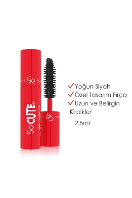 So Cute High Definition Volume Mascara - intense Black - Mini Maskara - Golden Rose