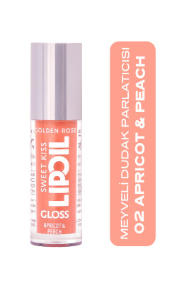 Golden Rose Sweet Kiss Lip Oil Gloss -02 - Apricot & Peach- Meyveli Dudak Parlatıcısı 