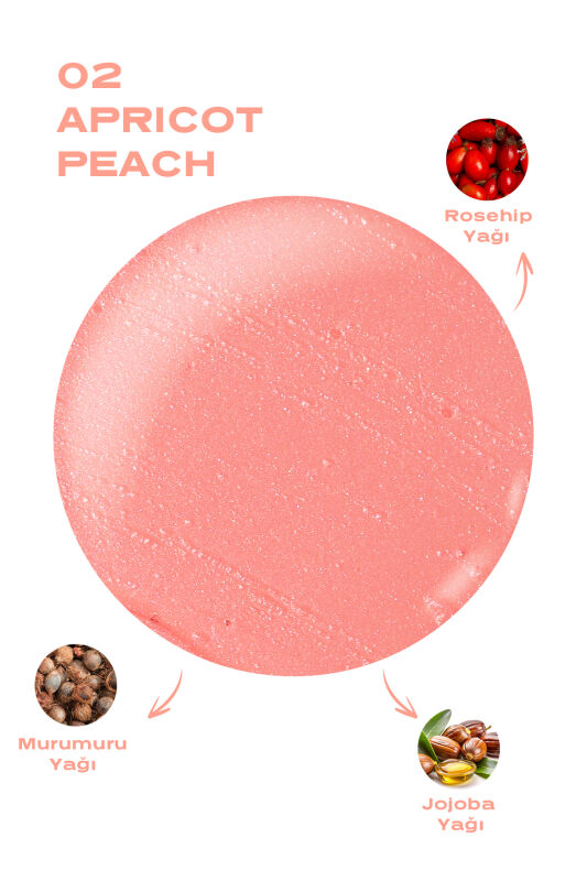 Golden Rose Sweet Kiss Lip Oil Gloss -02 - Apricot & Peach- Meyveli Dudak Parlatıcısı - 8