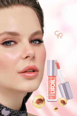 Golden Rose Sweet Kiss Lip Oil Gloss -02 - Apricot & Peach- Meyveli Dudak Parlatıcısı - 6
