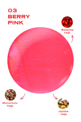 Golden Rose Sweet Kiss Lip Oil Gloss -03 - Berry Pink- Meyveli Dudak Parlatıcısı - 8