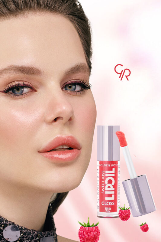 Golden Rose Sweet Kiss Lip Oil Gloss -03 - Berry Pink- Meyveli Dudak Parlatıcısı - 6
