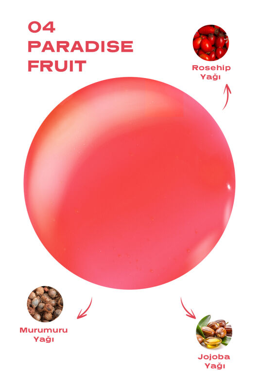 Sweet Kiss Lip Oil Gloss- 04 - Paradise Fruit- Dudak Parlatıcı Yağ - 8