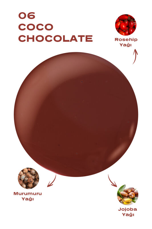 Golden Rose Sweet Kiss Lip Oil Gloss -06 - Coco Chocolate- Meyveli Dudak Parlatıcısı - 8