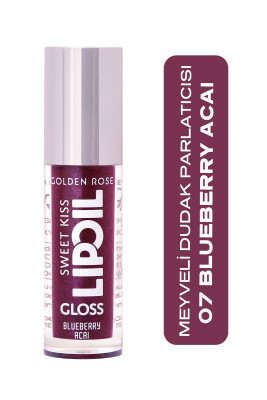 Golden Rose Sweet Kiss Lip Oil Gloss- 07 - Blueberry Acai- Meyveli Dudak Parlatıcısı 