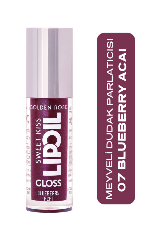 Golden Rose Sweet Kiss Lip Oil Gloss- 07 - Blueberry Acai- Meyveli Dudak Parlatıcısı - 1