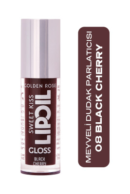 Golden Rose Sweet Kiss Lip Oil Gloss - 08-Black Cherry - Meyveli Dudak Parlatıcısı 