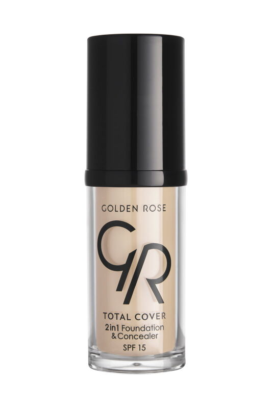 Total Cover 2in1 Foundation & Concealer - 01 Porcelain - 2si1 Arada Fondöten ve Kapatıcı - 1