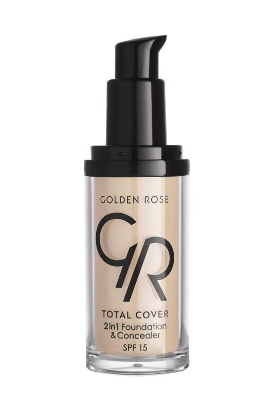 Total Cover 2in1 Foundation & Concealer - 01 Porcelain - 2si1 Arada Fondöten ve Kapatıcı - 2