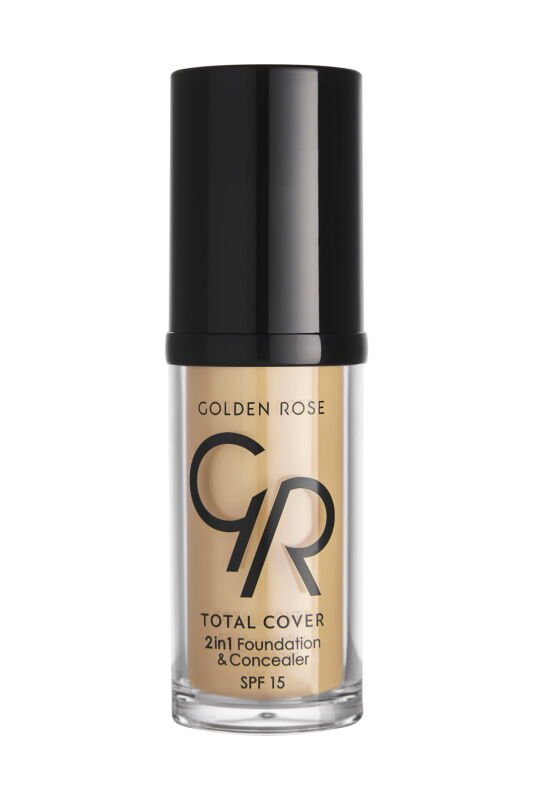  Total Cover 2in1 Foundation & Concealer - 15 Warm Sand - 2si1 Arada Fondöten ve Kapatıcı - 1