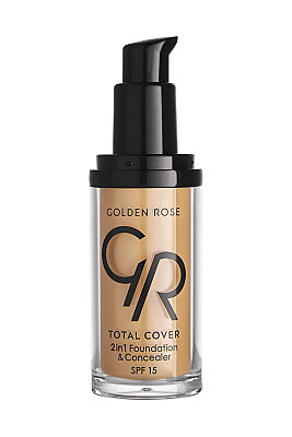 Total Cover 2in1 Foundation & Concealer - 19 Caramel - 2si1 Arada Fondöten ve Kapatıcı - Golden Rose (1)