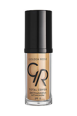 Total Cover 2in1 Foundation & Concealer - 19 Caramel - 2si1 Arada Fondöten ve Kapatıcı - Golden Rose