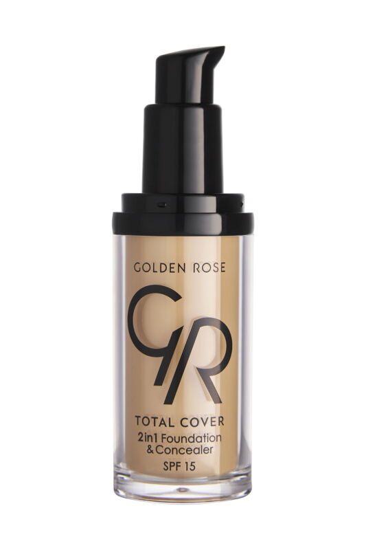 Golden Rose Total Cover 2in1 Foundation&Concealer 21 Light Yellow Beige - 2