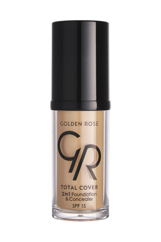 Golden Rose Total Cover 2in1 Foundation&Concealer 22 Natural Beige - 1