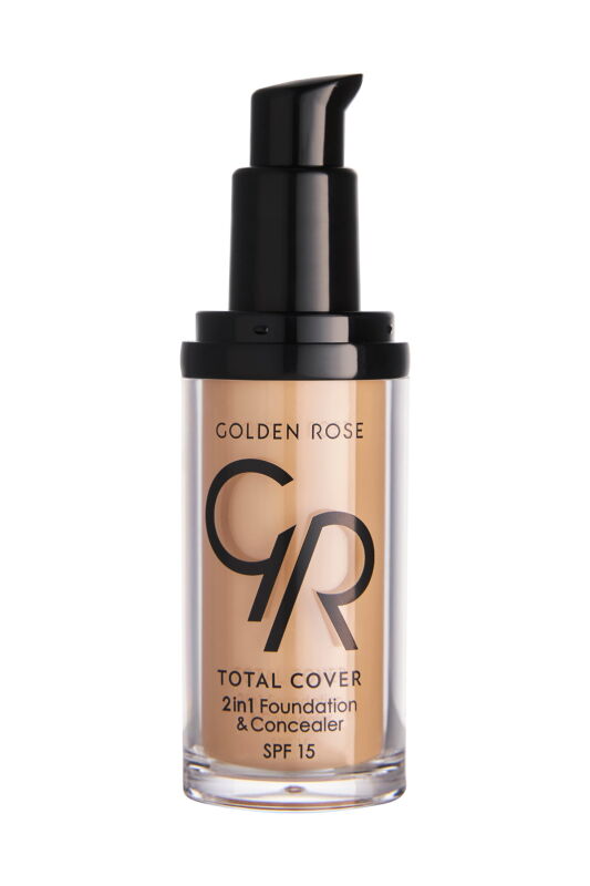 Golden Rose Total Cover 2in1 Foundation&Concealer 22 Natural Beige - 2