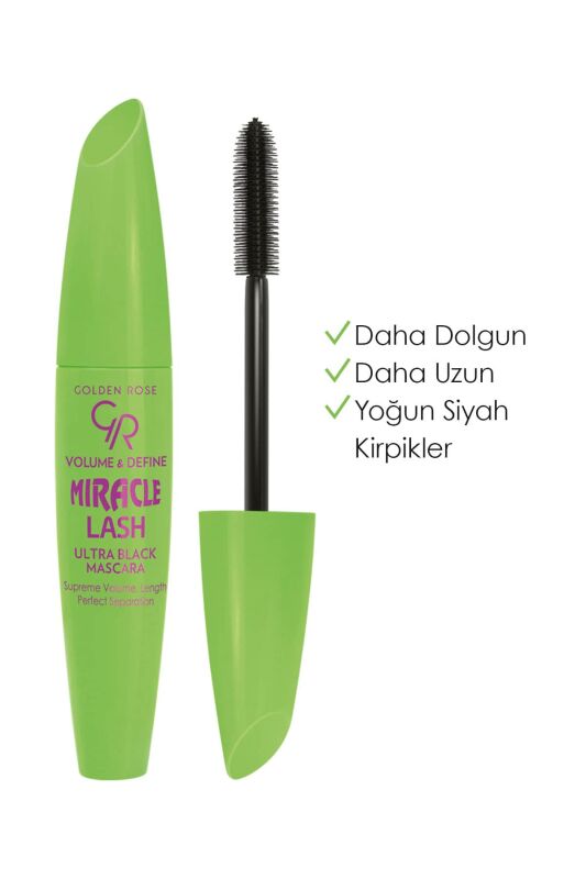  Volume ve Define Miracle Lash Ultra Black Mascara - Black - Hacim Veren Maskara - 1