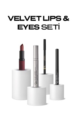 Velvet Lips & Eyes Seti - Kadife Etkili Dudak ve Göz Makyaj Seti - 2