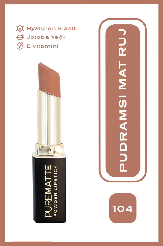 Pure Matte Powder Lipstick - 104 - Pudralı Mat Ruj - 1