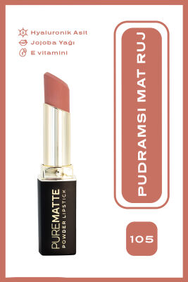 Pure Matte Powder Lipstick - 105 - Pudralı Mat Ruj - 1