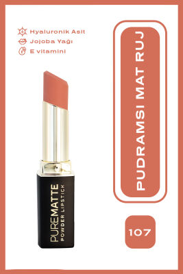 Pure Matte Powder Lipstick - 107 - Pudralı Mat Ruj - Golden Rose (1)