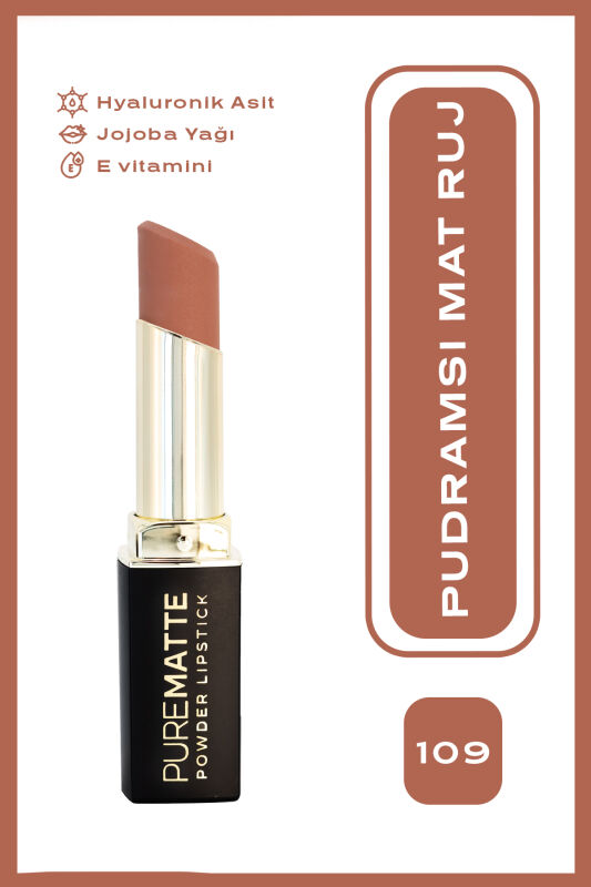 Pure Matte Powder Lipstick - 109 - Pudralı Mat Ruj - 1