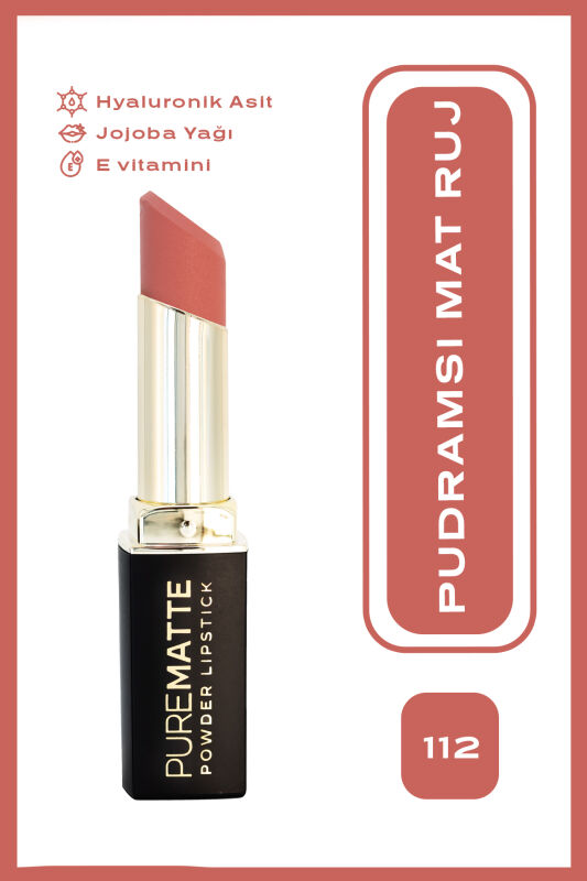 Pure Matte Powder Lipstick - 112 - Pudralı Mat Ruj - 1