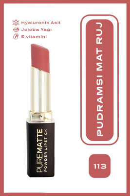 Pure Matte Powder Lipstick - 113 - Pudralı Mat Ruj - Golden Rose (1)