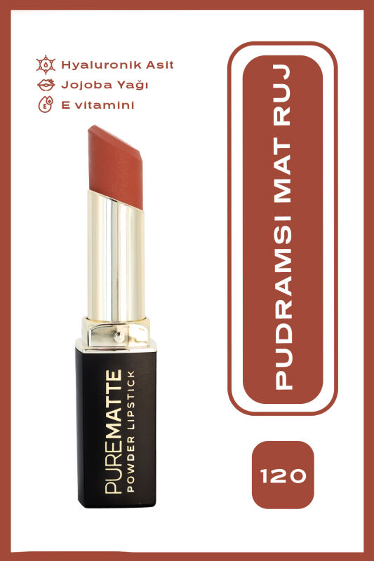 Pure Matte Powder Lipstick - 120 - Pudralı Mat Ruj - 1