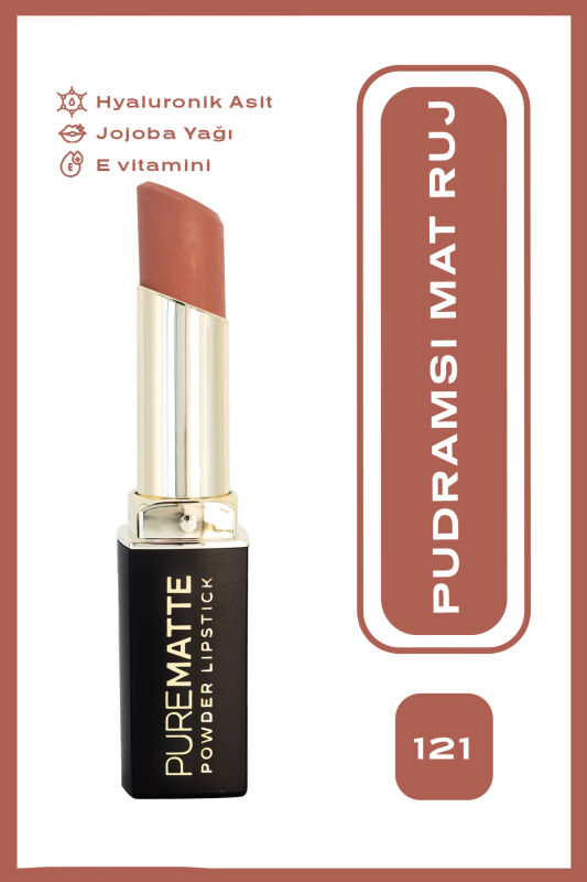 Pure Matte Powder Lipstick - 121 - Pudralı Mat Ruj - 1